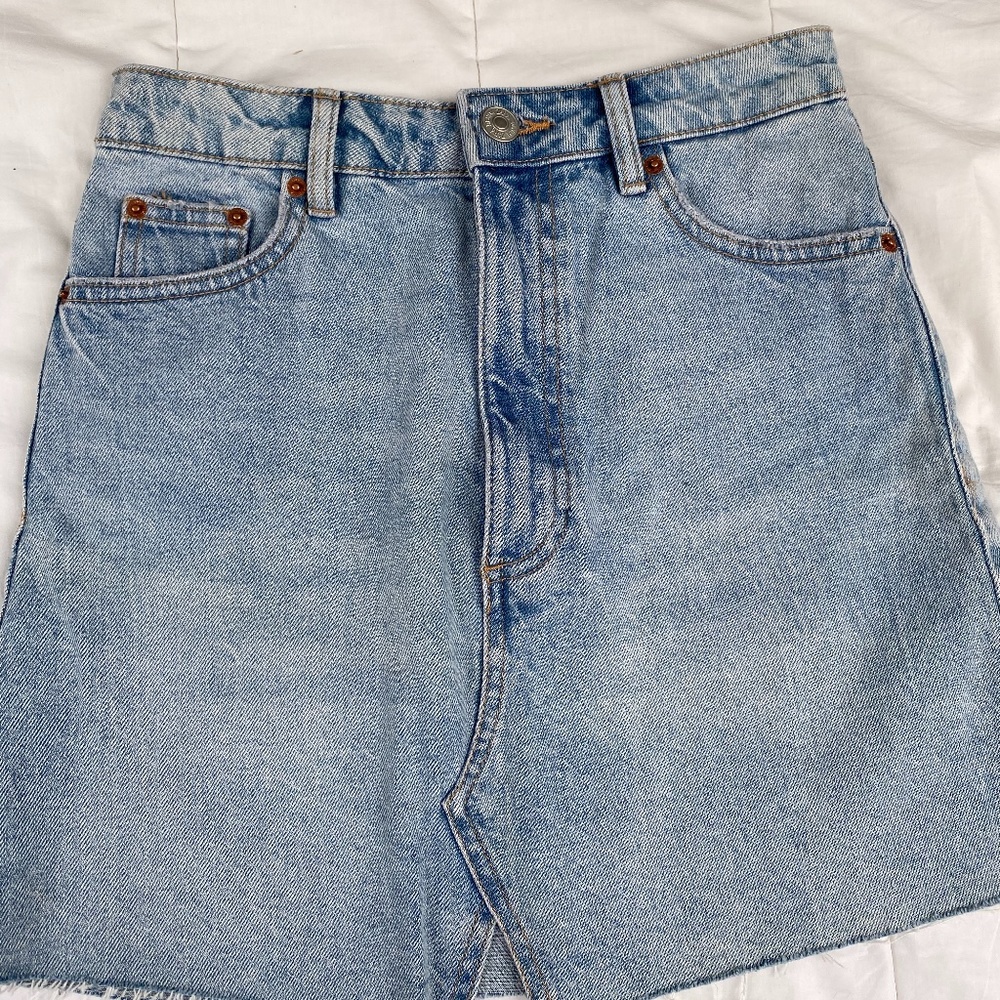 Zara Light Wash Denim Skirt